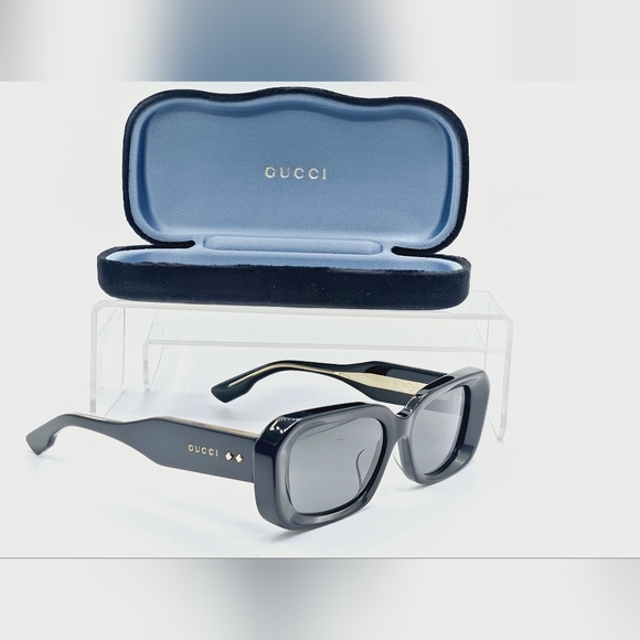 GUCCI GG1531SK 001 BLACK GREY SUNGLASSES NEW - Picture 2 of 16